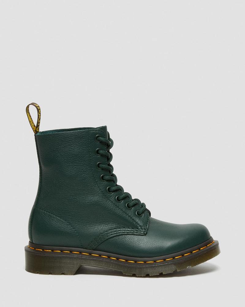 Dr Martens 1460 Pascal Virginia Leren Enkellaars Dames Groen | NL 87RVD